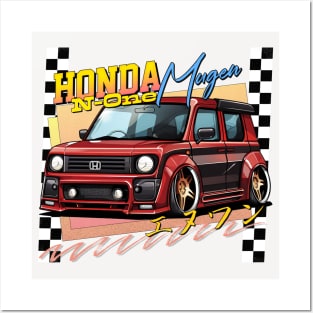 Honda N-One Mugen  // Retro Classic Car Lover Design Posters and Art